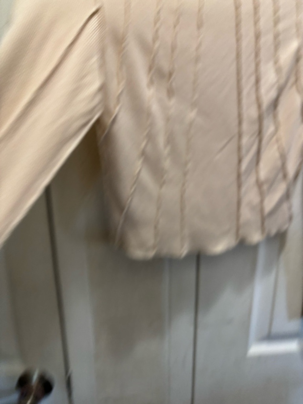 12th Tribe Women’s Cream Long-Sleeve Ribbed Knit Top - Picture 2 of 7